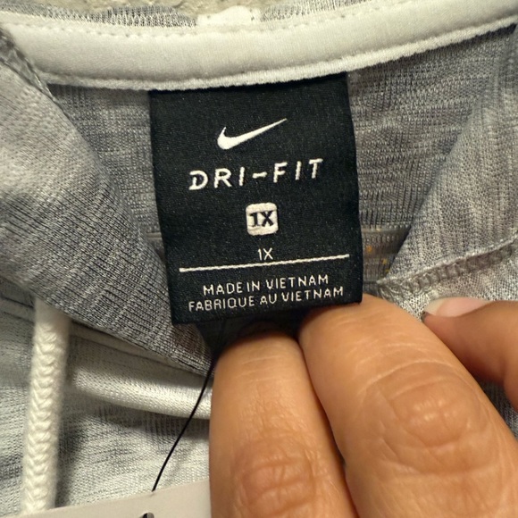 NIKE Womens size XL Dri-Fit Icon Clash Hoodie Cloud Grey Tie Dye Workout Outdoor - Picture 5 of 8